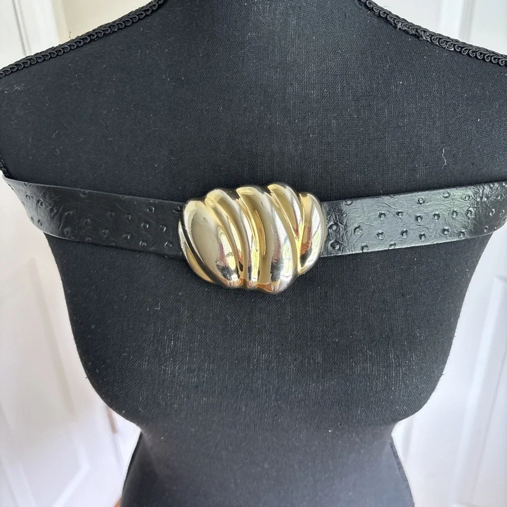 GAY BOYER BELT BUCKLE - WAVY DESIGN‎ - GOLD/SILVER TWO TONE
